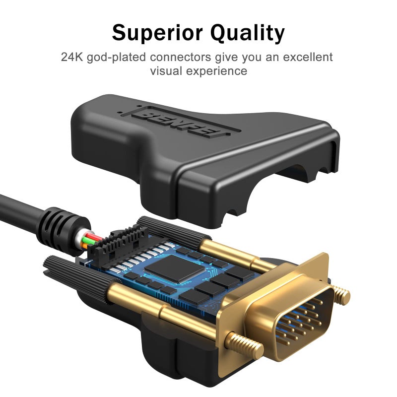 BENFEI VGA to VGA 3M Cable, VGA SVGA Cable with Ferrites - Image 3